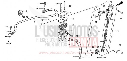 MAITRE-CYLINDRE FREIN AR. CBR125RS5 de 2005